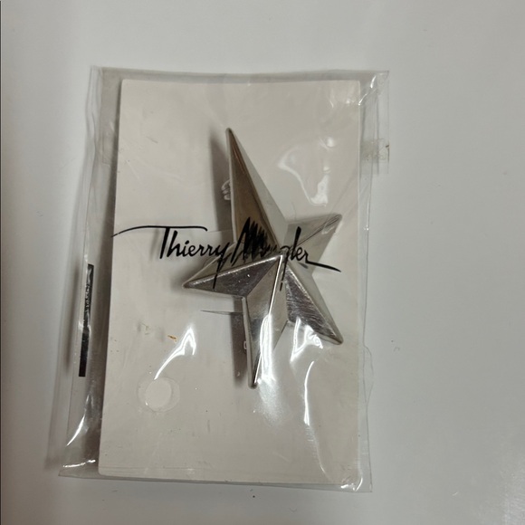 Thierry Mugler Silver Shooting Star Brooch - Picture 1 of 1